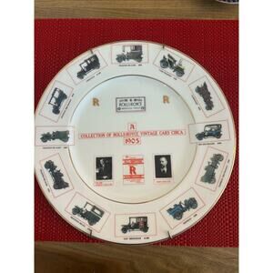 Vintage Rolls Royce 1905 Cars Fine Bone China Plate Windsor Stafforshire England
